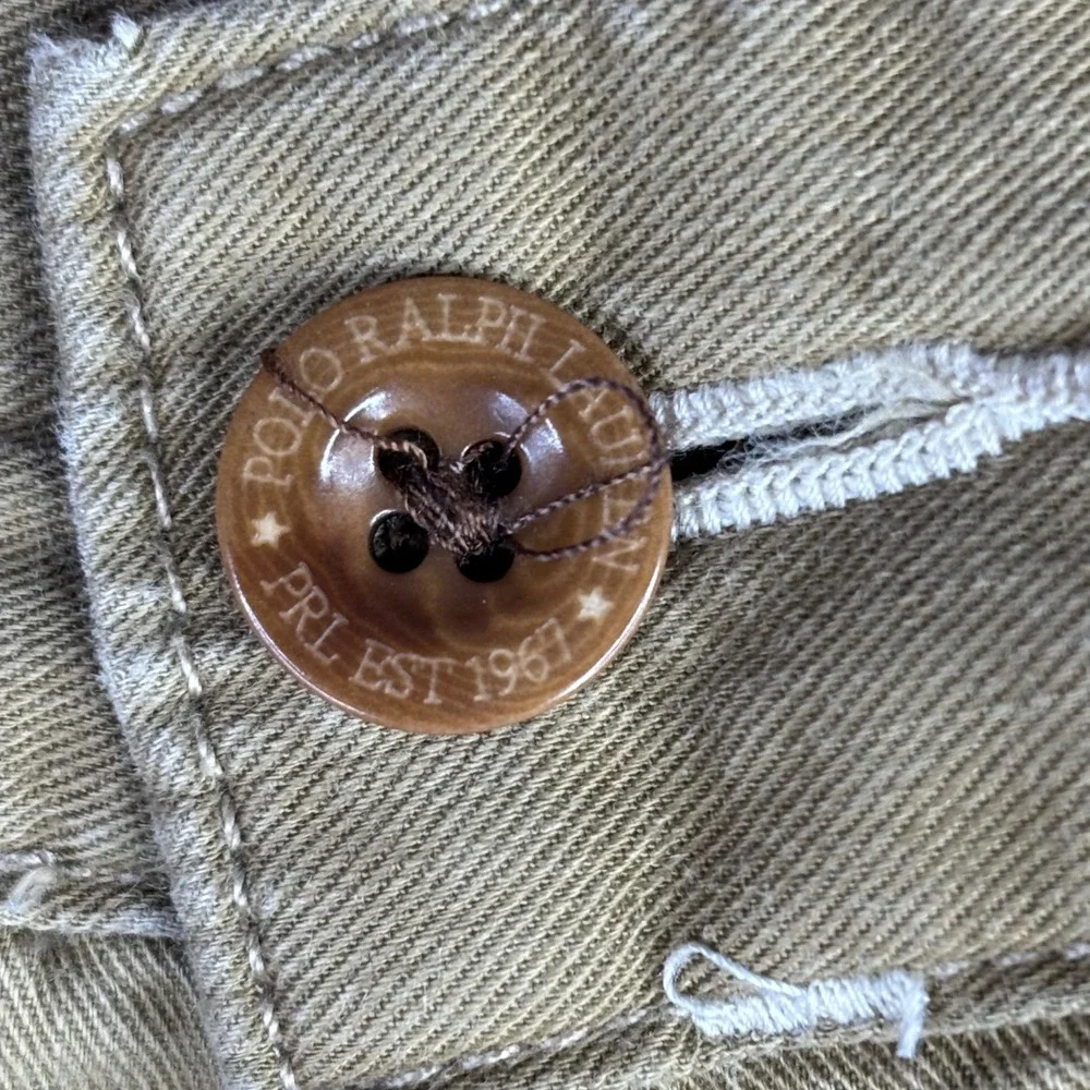 Polo Ralph Lauren Reversible Shorts Mens 34 Khaki Plaid Carpenter Chino Utility